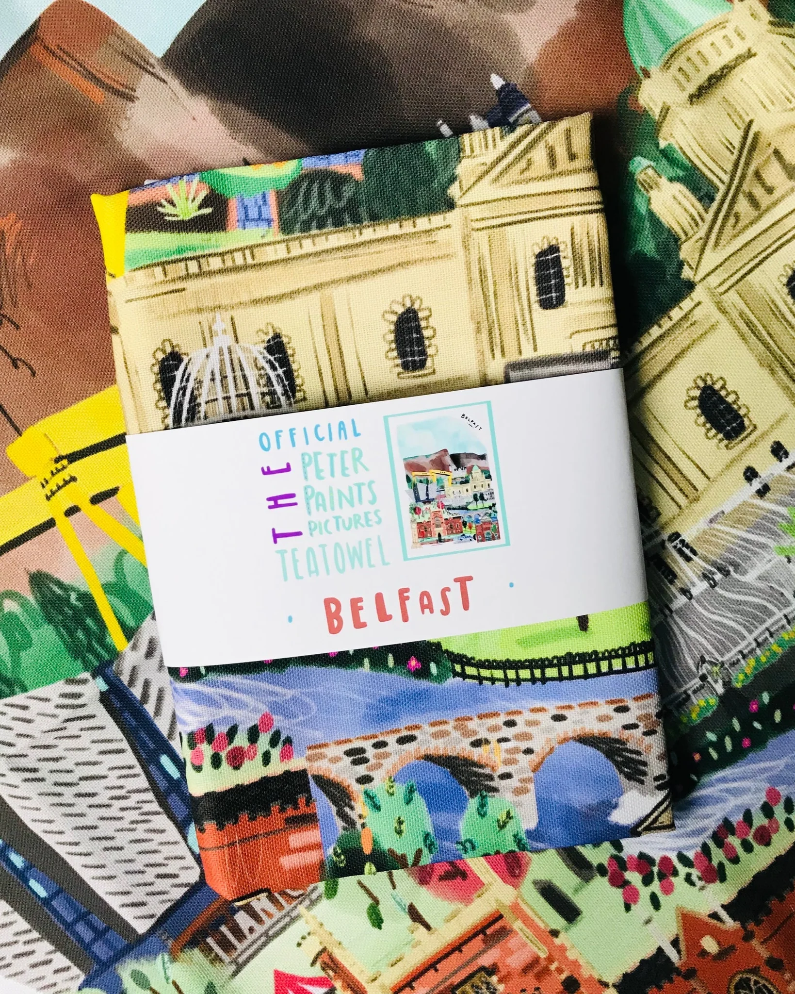 Belfast Tea Towel | Peter Paints Pictures - Image 3