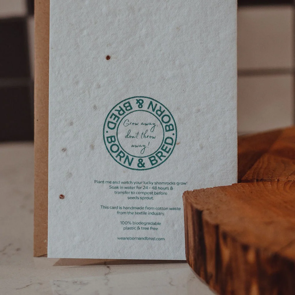 May Your Blessings | Shamrock Seed Card | Born & Bred - Image 4