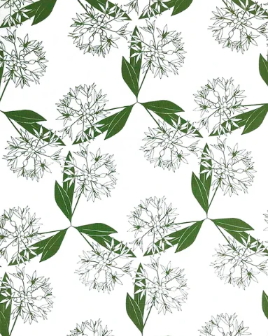 Wild Garlic Linen Tea Towel | Jupiter Red - Image 3
